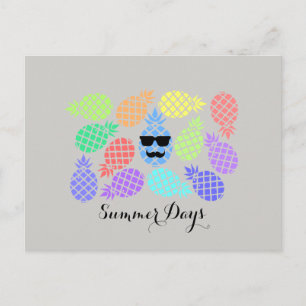 "Summer Days" Pineapple Postcard