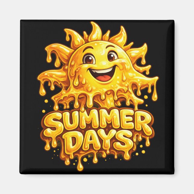Summer Days Sticker Magnet (Front)