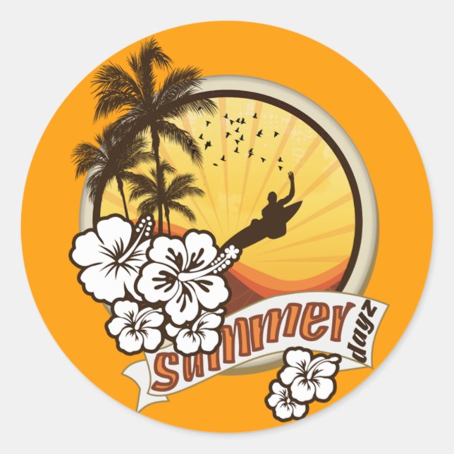 Summer Dayz Classic Round Sticker (Front)