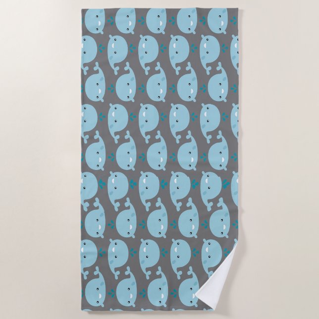  Summer dolphin kids Beach Towel (Front)