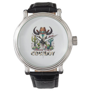 Summer down Cowboy Cow Skull western cactus  Watch