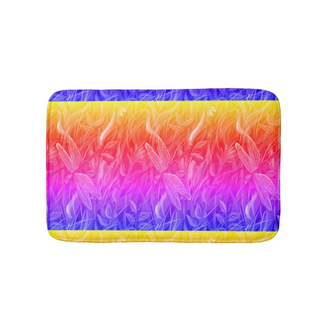 Summer Dragonfly Bath Mat (Front)