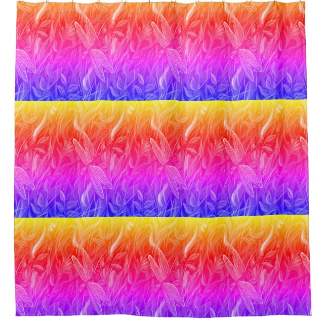 Summer Dragonfly Shower Curtain (Front)