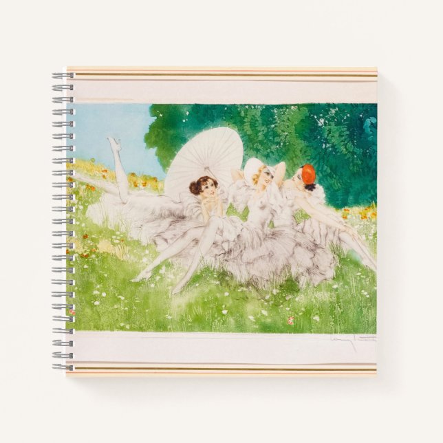 Summer Dreams, 1934 by Louis Icart Notebook (Front)