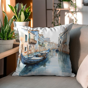 Summer Dreams of Venice Throw Pillow