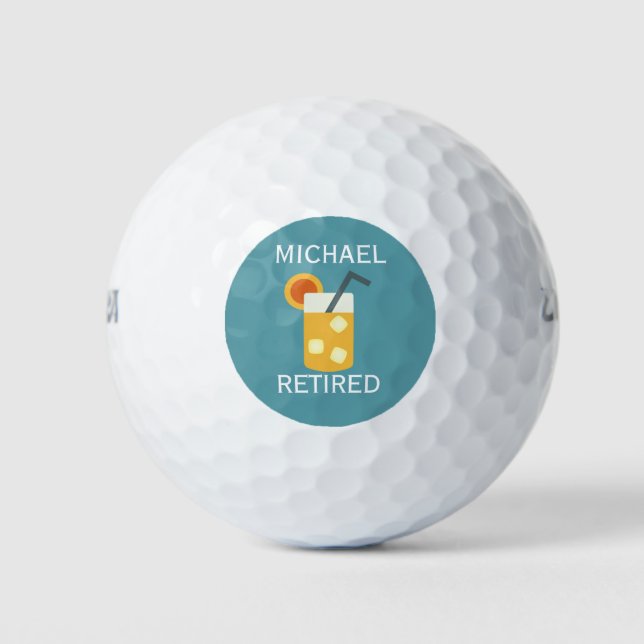Summer Drink Design, Personalized Golf Balls (Front)