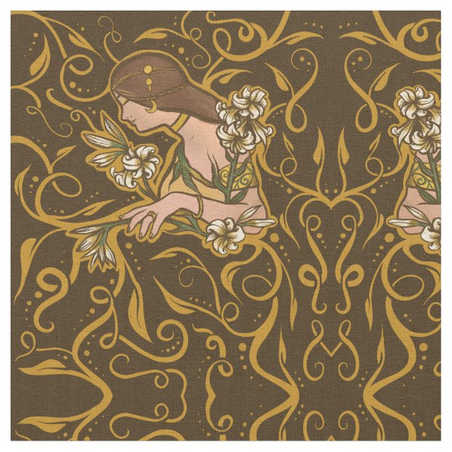 Summer Druid Goddess Fabric (Close Up)