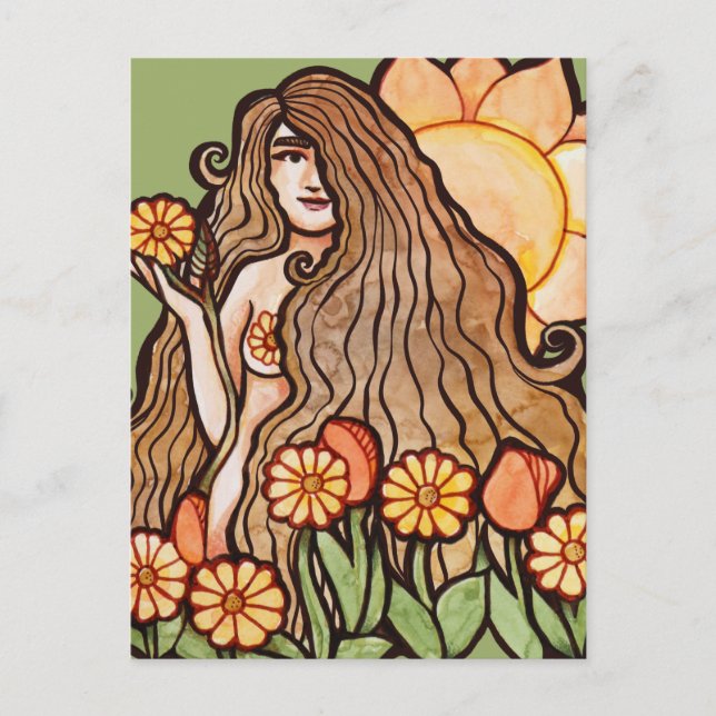 Summer Earth Goddess                               Postcard (Front)