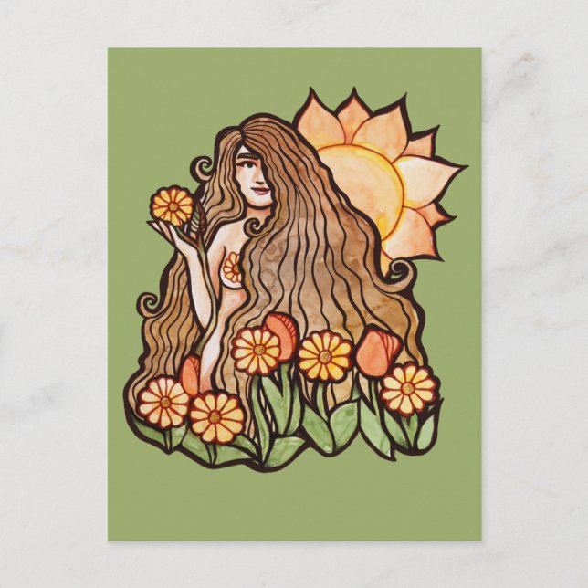 Summer Earth Goddess                               Postcard (Front)
