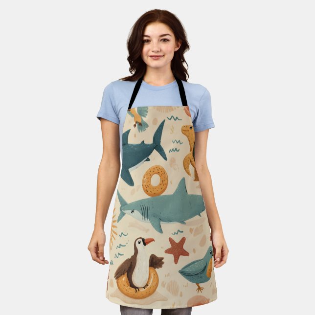 Summer Escape All-Over Print Apron Gift (Worn)