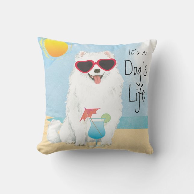 Summer Eskie Outdoor Pillow (Front)