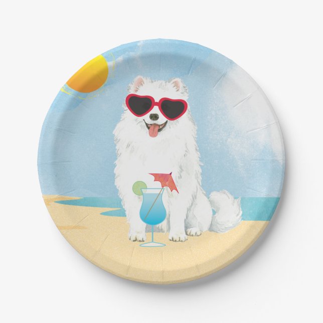 Summer Eskie Paper Plate (Front)
