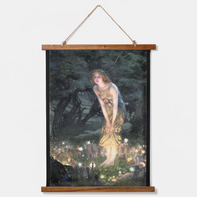 Summer Eve by Pre-Raphaelite Edward Robert Hughes Hanging Tapestry (Front)