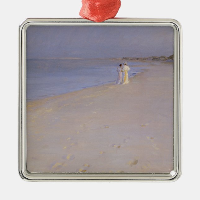 Summer evening at the South Beach, Skagen, 1893 Metal Ornament (Front)