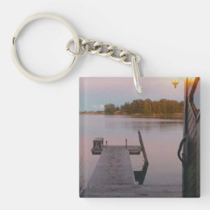Summer evening in the swedish archipelago keychain