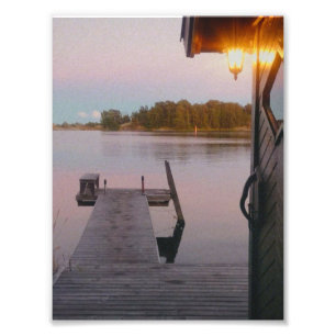 Summer evening in the swedish archipelago photo print
