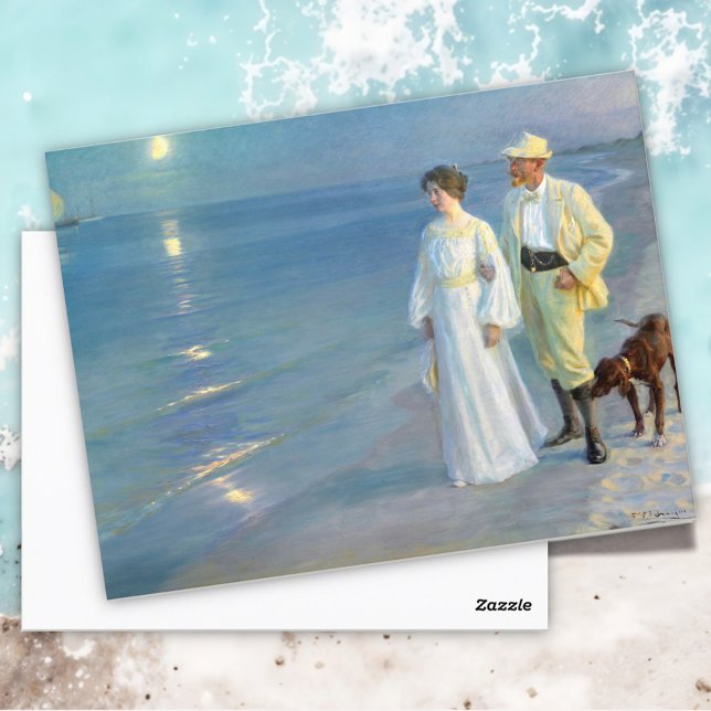 Summer evening on the beach at Skagen, P.S. Kroyer Postcard (Creator Uploaded)