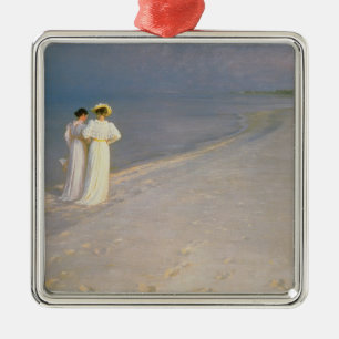 Summer Evening on the Skagen Southern Beach Metal Ornament