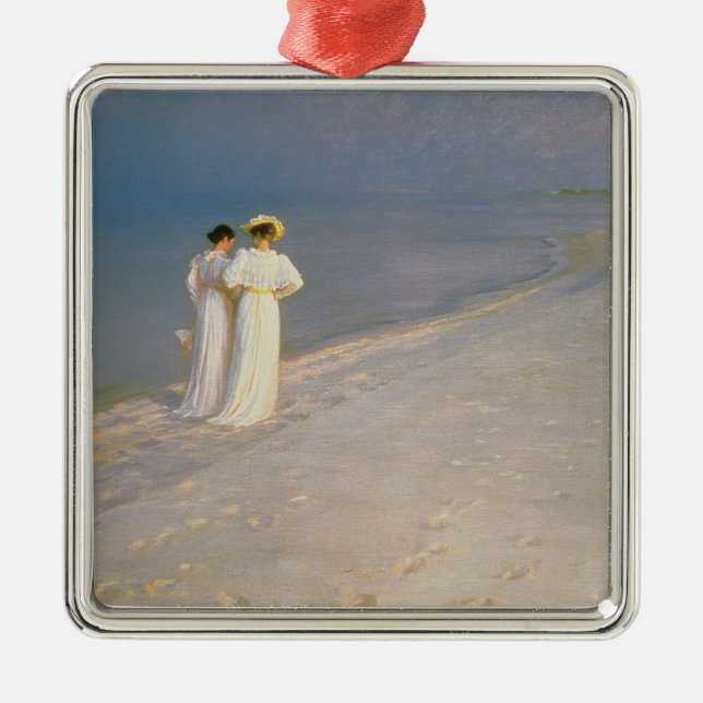 Summer Evening on the Skagen Southern Beach Metal Ornament (Front)