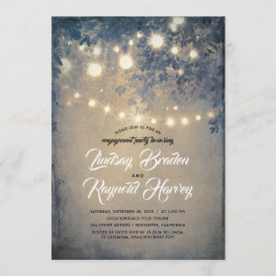 Summer Evening Rustic Country Engagement Party Invitation