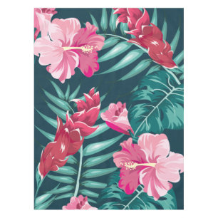 Summer Exotic Flowers Tablecloth