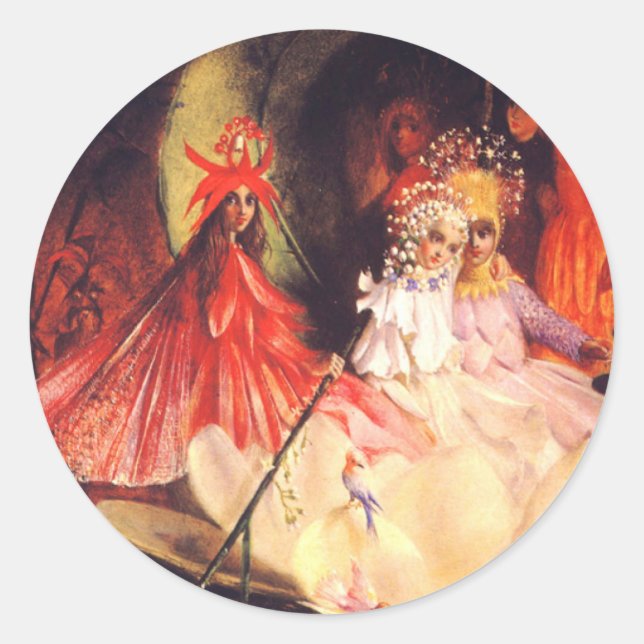 Summer Fairies Classic Round Sticker (Front)
