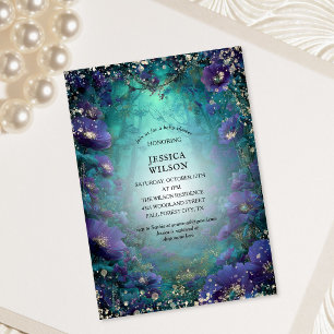 Summer Fairy Tale Enchanted Forest Baby Shower Invitation