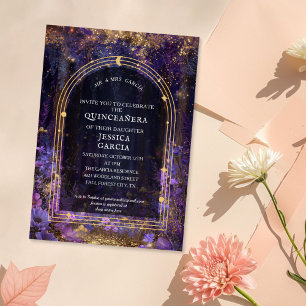 Summer Fairy Tale Enchanted Forest  Quinceañera  Invitation