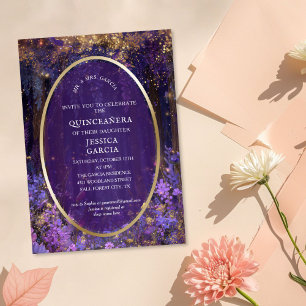 Summer Fairy Tale Enchanted Forest  Quinceañera  Invitation