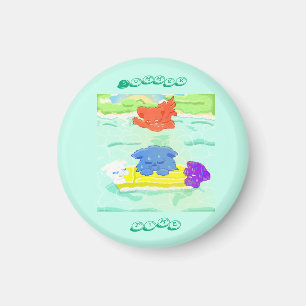 Summer family cats magnet