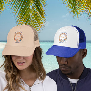 Summer Family Reunion Vacation Seashells Custom Trucker Hat