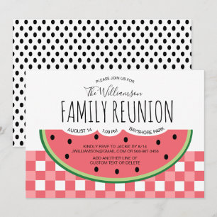 Summer Family Reunion Watermelon Picnic Invitation