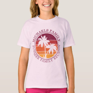 Summer Family Vacation Sunset Palm Tree Cute T-Shirt