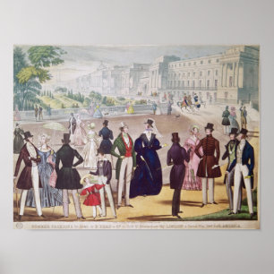 Summer Fashions for 1840 Poster
