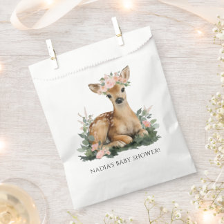 Summer Fawn Watercolor Baby Shower Favour Bag