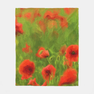 Summer Feelings - wonderful poppy flowers II Fleece Blanket