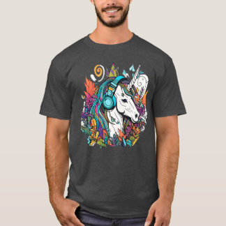 Summer Festivalechno Music Unicorn Dj family T-Shirt