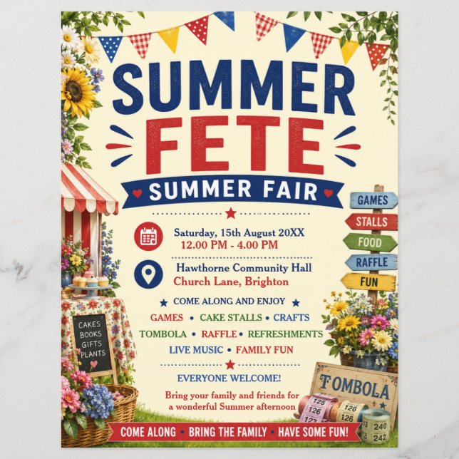 Summer Fete Summer Fair Flyer (Front)