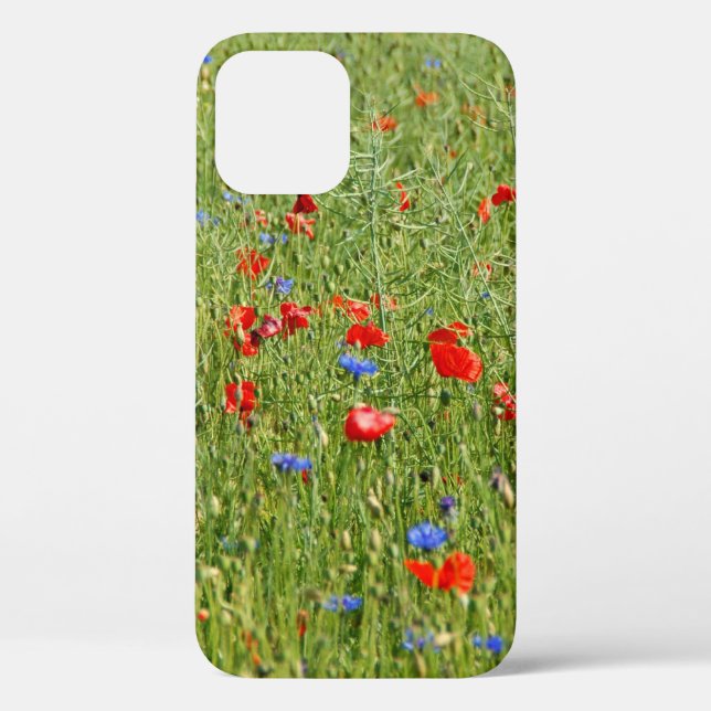 Summer field with red and blue flowers Case-Mate i iPhone Case (Back)