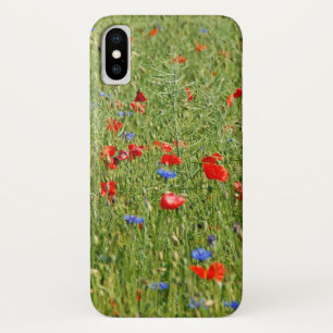 Summer field with red and blue flowers Case-Mate iPhone case