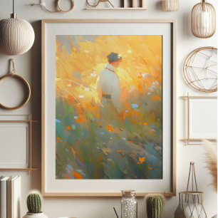 Summer Fields Anime Impressionism Photo Print