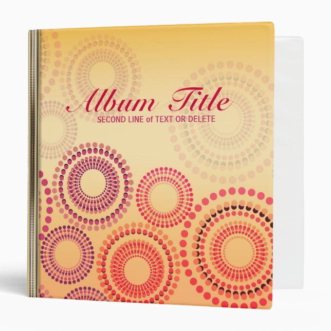 Summer Fireworks Modern Design Album Binder (Front/Inside)