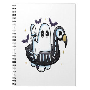 Summer Flamingo Floatie Notebook