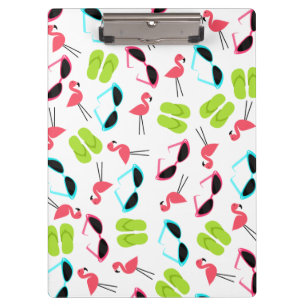 Summer Flamingos Pattern Clipboard