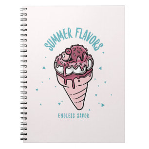 Summer Flavours Dripping Ice Cream Notebook