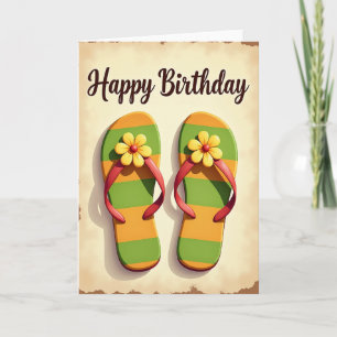 Summer Flip Flop Birthday Card