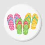 Summer Flip Flops Magnet<br><div class="desc">Personalize Item However you wish to fit your needs...  All Graphics are hand drawn by me! Copyright 2010</div>