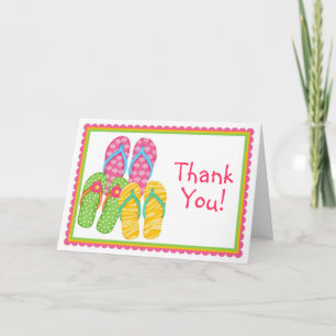 Summer Flip Flops Thank You Card