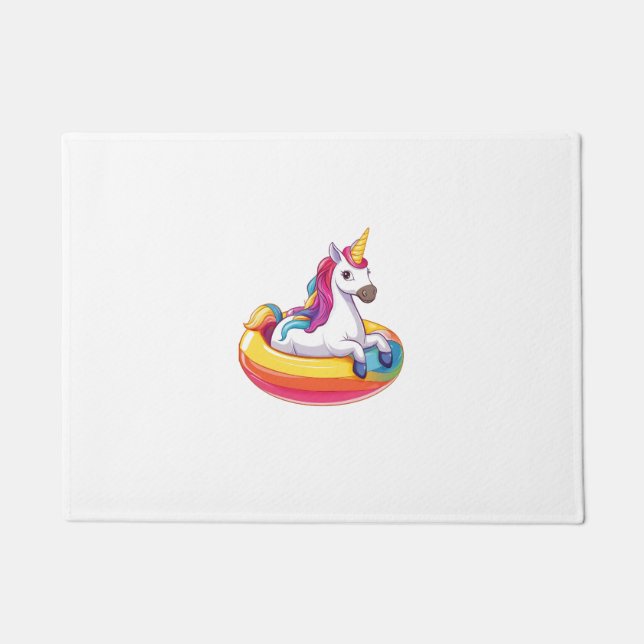 Summer Float Unicorn (1) Doormat (Front)