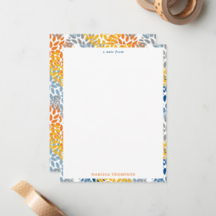 Summer Floral Abstract Bright Colors Pattern Card